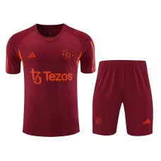 Manchester United FC Men Short Sleeves Football Kit Red 2024