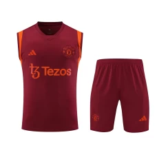Manchester United FC Men Singlet Sleeveless Football Kit Red 2024