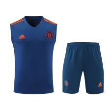 Manchester United FC Men Vest Sleeveless Football Kit Blue