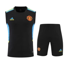 Manchester United FC Men Vest Sleeveless Football Training Kit Black