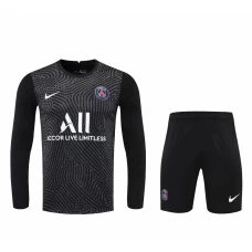 Paris Saint Germain FC Men Goalkeeper Long Sleeves Football Kit Black