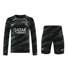 Paris Saint Germain FC Men Goalkeeper Long Sleeves Football Kit Black 2024