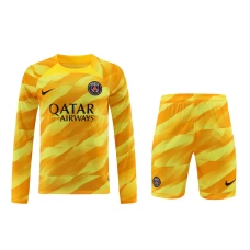 Paris Saint Germain FC Men Goalkeeper Long Sleeves Football Kit Yellow