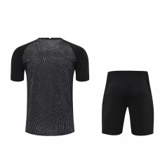 Paris Saint Germain FC Men Goalkeeper Short Sleeves Football Kit Black