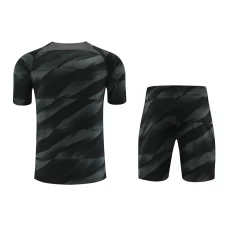 Paris Saint Germain FC Men Goalkeeper Short Sleeves Football Kit Black 2024