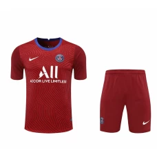 Paris Saint Germain FC Men Goalkeeper Short Sleeves Football Kit Wine Red