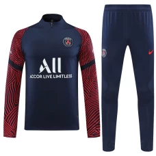 Paris Saint Germain FC Men Half Zip Long Sleeves Football Kit