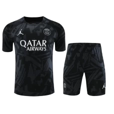 Paris Saint Germain FC Men Short Sleeve Football Kit Black
