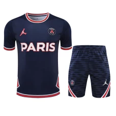 Paris Saint Germain FC Men Short Sleeve Football Kit Dark Blue