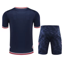 Paris Saint Germain FC Men Short Sleeve Football Kit Dark Blue