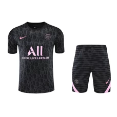 Paris Saint Germain FC Men Short Sleeve Football Training Kit Black 2024
