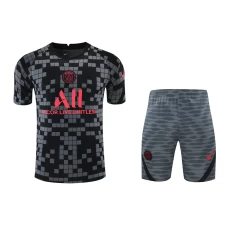 Paris Saint Germain FC Men Short Sleeves Football Kit Gray