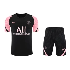 Paris Saint Germain FC Men Short Sleeves Football Training Kit Black