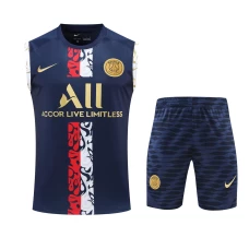 Paris Saint Germain FC Men Singlet Sleeveless Football Kit Dark Blue 2023