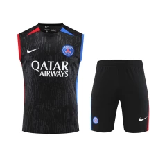 Paris Saint Germain FC Men Vest Sleeveless Football Kit Black