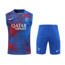 Paris Saint Germain FC Men Vest Sleeveless Football Kit Blue 2023