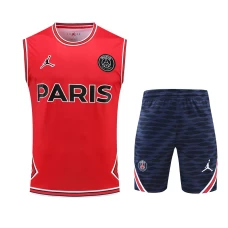 Paris Saint Germain FC Men Vest Sleeveless Football Training Kit 2023