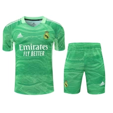 Real Madrid CF Men Goalkeeper Short Sleeves Football Kit Green 2024