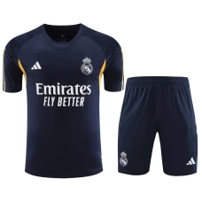 Real Madrid CF Men Short Sleeves Football Kit Black 2024
