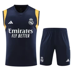 Real Madrid CF Men Vest Sleeveless Football Kit Black 2024