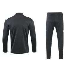 SSC Napoli Men Half Zip Long Sleeves Football Kit Black